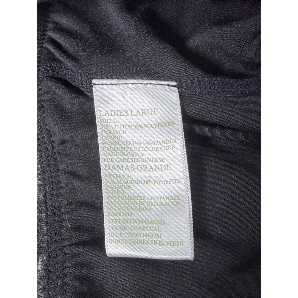 Green Tea Skort Women's Large Charcoal Space Dye Zipper Pockets Active Wear - Picture 5 of 5